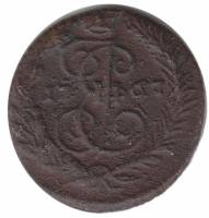 (1767, ЕМ) Монета Россия-Финдяндия 1767 год 1/4 копейки   Полушка Медь  F